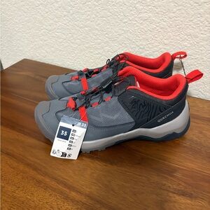 Quechua kids Gray and Red Hiking Shoes